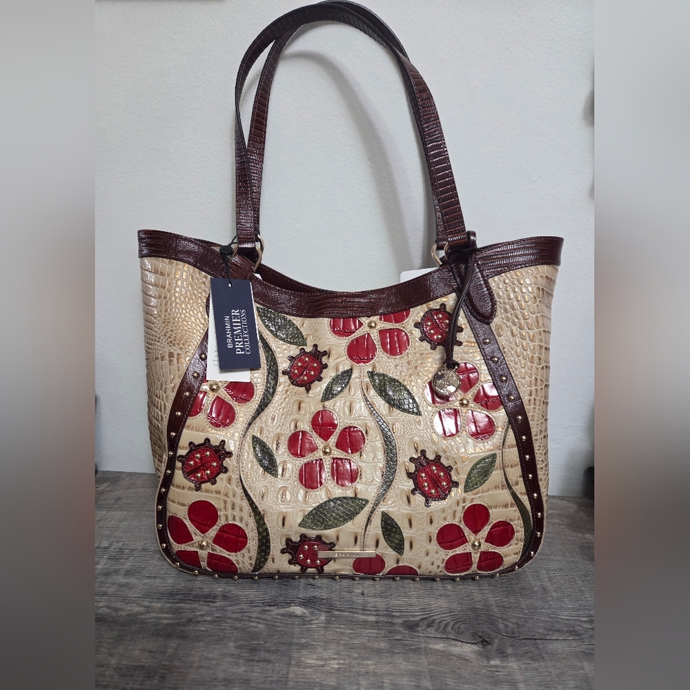 NWT ALIZA Brahmin Sandstorm Ladybird Tote